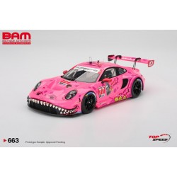 TOP SPEED TS0663 PORSCHE 911 (992) GT3 R N°77 AO Racing IMSA GP Detroit 2025 L. Heinrich - K. Bachler 1/18