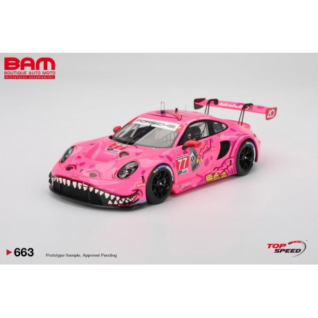 TOP SPEED TS0663 PORSCHE 911 (992) GT3 R N°77 AO Racing IMSA GP Detroit 2025 L. Heinrich - K. Bachler 1/18