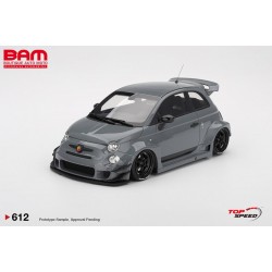 TOP SPEED TS0612 FIAT 595 Abarth x Abas Grey Grey 2025 1/18