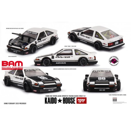 MINI GT KHMG180 TOYOTA Sprinter Trueno (AE86) Kaido Works IMAI Racing V1 1983