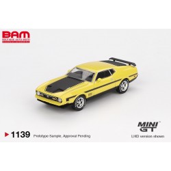 MINI GT MGT01139-L FORD Mustang Mach 1 Grabber Yellow 1971 1/64