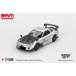 MINI GT MGT01106-L MAZDA RX7 (FD3S) RE-Amamiya Silver Metallic 2004 1/64