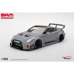 TOP SPEED TS0633 NISSAN GTR (R35) LB-Super Silhouette VER1 Matt Grey Nissan LB-Silhouette Works GT 35GT-RR VER.1 2025 1/18