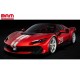 LOOKSMART LS1220B FERRARI 296 Speciale A - Rosso Magma avec livrée blanche 1/12
