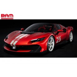 LOOKSMART LS1220B FERRARI 296 Speciale A - Rosso Magma avec livrée blanche 1/12
