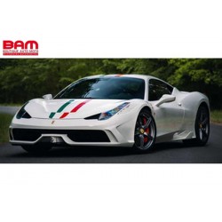 LOOKSMART LS1221C FERRARI 458 Speciale - Bianco Fuji avec livrée italienne tricolore 1/12