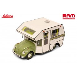 SCHUCO 18U00185 VW Beetle mobilhome 1960 Vert 1/18