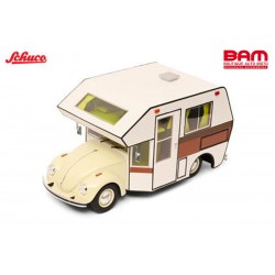 SCHUCO 18U00186 VW Beetle Mobilhome 1960 Beige 1/18