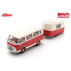 SCHUCO 43U00116 FORD FK 1000 avec caravane Eriba Puck 1975 1/43