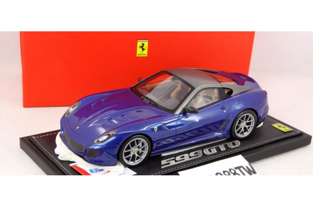 BBR P1816BTF FERRARI 599 GTO BLUE GREY 1.18 Boutique Auto Moto