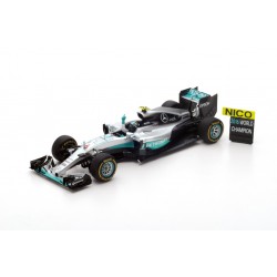 SPARK 18S250 MERCEDES F1 W07 n°6 2ème GP Abu Dhabi + Figurine + Pit Board